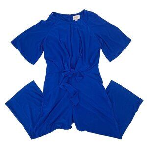 Laundry by Shelli Segal Women’s Size 8 Cobalt Blue Tie Front Jumpsuit Cocktail